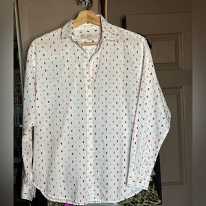 LOFT size xs 100% cotton shirt w/ back pleat detail